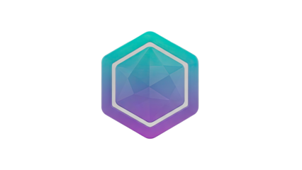 Abstract Hexagonal Geometric Icon with Gradient
