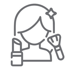 Woman Applying Makeup Icon