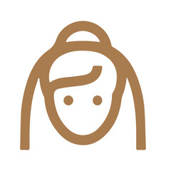 Woman Bun Hairstyle Icon
