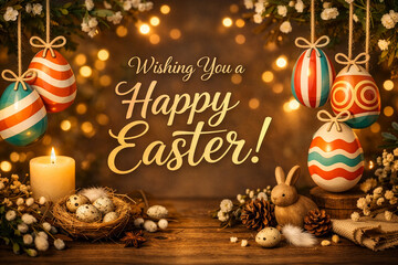 Warm and Rustic Happy Easter Greeting