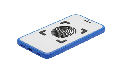 Smartphone Fingerprint Scanner Biometric Security Icon