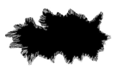 Abstract black grunge brush strokes with a vintage style, isolated as transparent PNG.