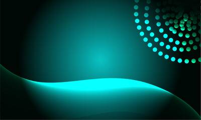 abstract blue background with green wave