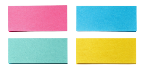 Four rectangular blocks in various solid colors, arranged in a 2x2 grid on a black background