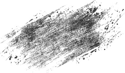 Dark grey distressed brush stroke texture with splatter marks on white background grunge