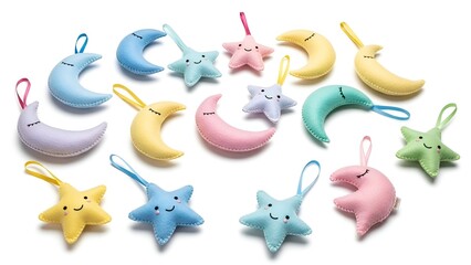 Crescent and star ceramic dish set displayed for decorative use, isolated on a clean background