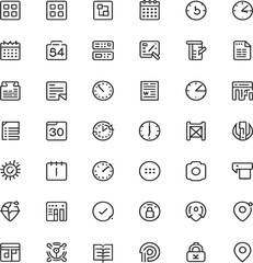Fototapeta premium Digital Interface Icons: A comprehensive collection of modern digital interface icons. This image captures the essence of user-friendly design and information organization.