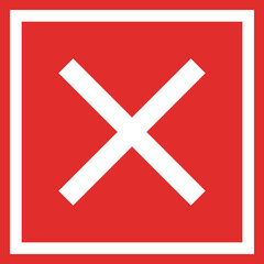 Obraz premium White cross on red background