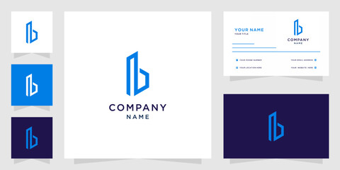 Architectural B Letter Logo with Business Card