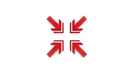 Obraz premium Four Red Arrows Converging Center