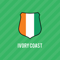 national flag of Ivory Coast in the original 