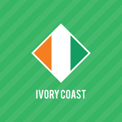 national flag of Ivory Coast in the original 