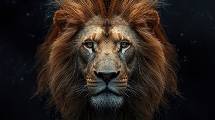 Majestic lion portrait