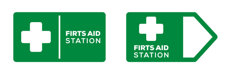 emergency first aid station sign
