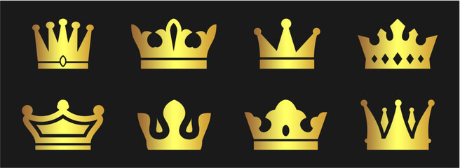 golden royal crown icon
