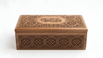 Eid Mubarak Festive Decor Illuminated Crescent Moon with Silhouette Cityscape on Display Base