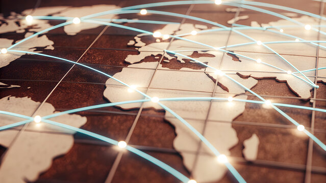 Global network connections - Powered by Adobe