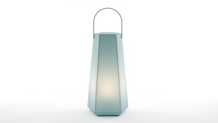 Eid Mubarak Festive Decor Illuminated Crescent Moon with Silhouette Cityscape on Display Base