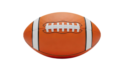 Realistic American Football Isolated on White Background