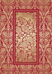 parrot, feathers , traditional wedding card design, royal India	