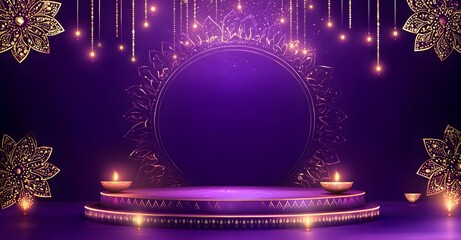 Radiant display with ornate gold patterns and warm candlelit glow.