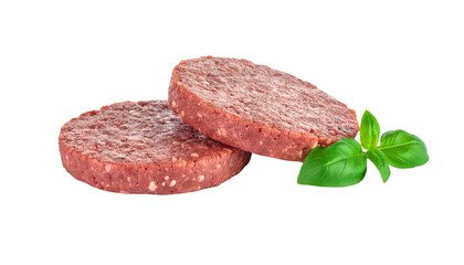 Raw Burger Patties Stacked isolated on a solid white background Png