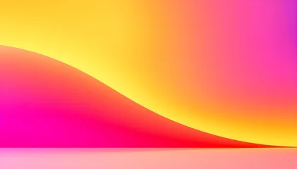 Acrylglasbilder Rosa Vibrant landscape with sand dune in gradient background  © Husen