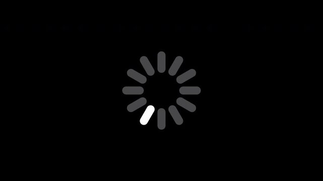 Animated circular loading, processing mark with no background