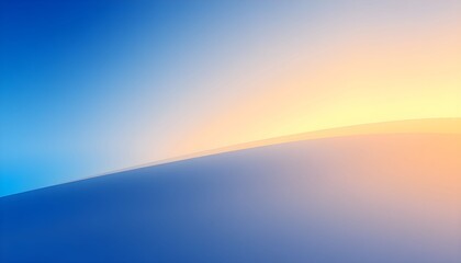 Abstract gradient background with soft blue and warm yellow tones representing a smooth transition and calm atmosphere ideal for digital design and branding