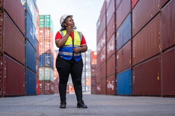 Logistics professional overseeing shipments shipping yard photograph urban environment eye-level view industry insights