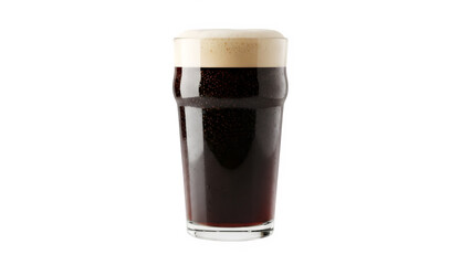 A Pint of Dark Beer, isolated on white or transparent background. PNG