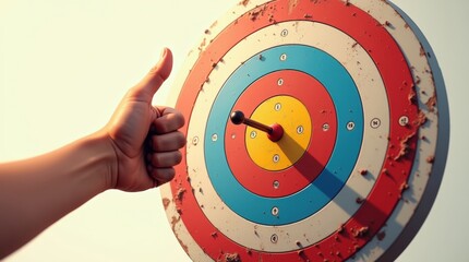 Thumbs up to bullseye