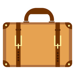 Illustration of Brown Vintage Suitcase