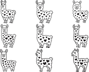 Llama Be Your Valentine Svg, Valentine&rsquo;s