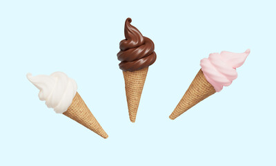 소프트 아이스크림 콘 Soft Serve Ice Cream Cone