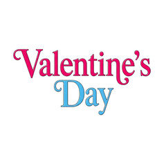 Fototapeta premium Valentines day greeting text on transparent background