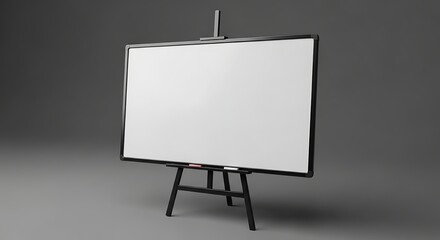 Blank Whiteboard on Easel in Studio.
