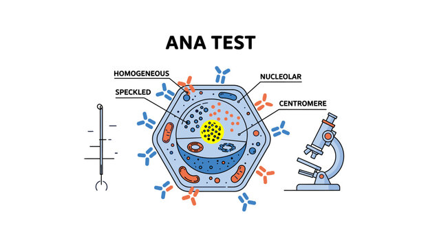 ANA Test Antinuclear Antibody Patterns Infographic