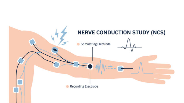 Nerve Conduction Study (NCS) Medical Procedure Infographic