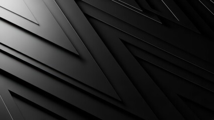 Abstract dark geometric background with sharp zigzag lines and modern metallic reflections.