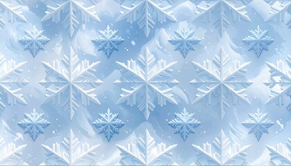 snowflake pattern background winter seamless design icy decorative festive holiday texture
