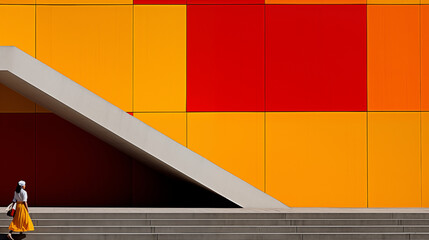 Vibrant Geometric Facade 