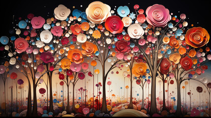 Blooming Rose Forest