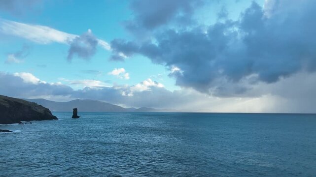 wild Nature Ireland view of Kenmate Bay from Kinnard Beach Dingle winter afternoon