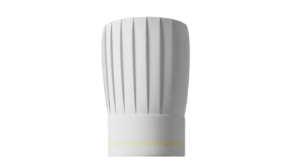 Chef s hat PNG isolated on transparent background, professional cook uniform for restaurant and culinary arts design