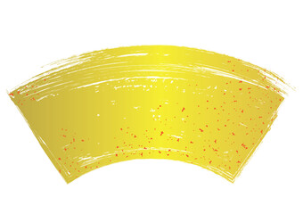 金箔と手書き筆タッチの扇形フレーム/金