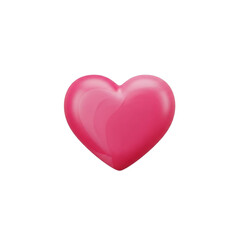 Radiant Heart of Passion: A vibrant, glossy heart radiates warmth, embodying love, care, and compassion in its pure form.