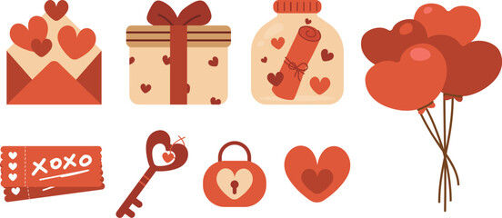 Cute Valentine Element lllustration Collection