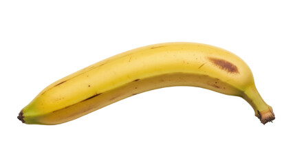 Ripe yellow banana isolated PNG on transparent background, tropical fruit for healthy eating and cooking