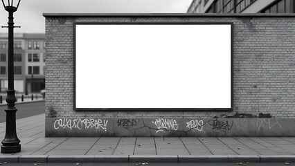 Blank Outdoor Billboard Mockup for Advertising with Copy Space in Urban Environment